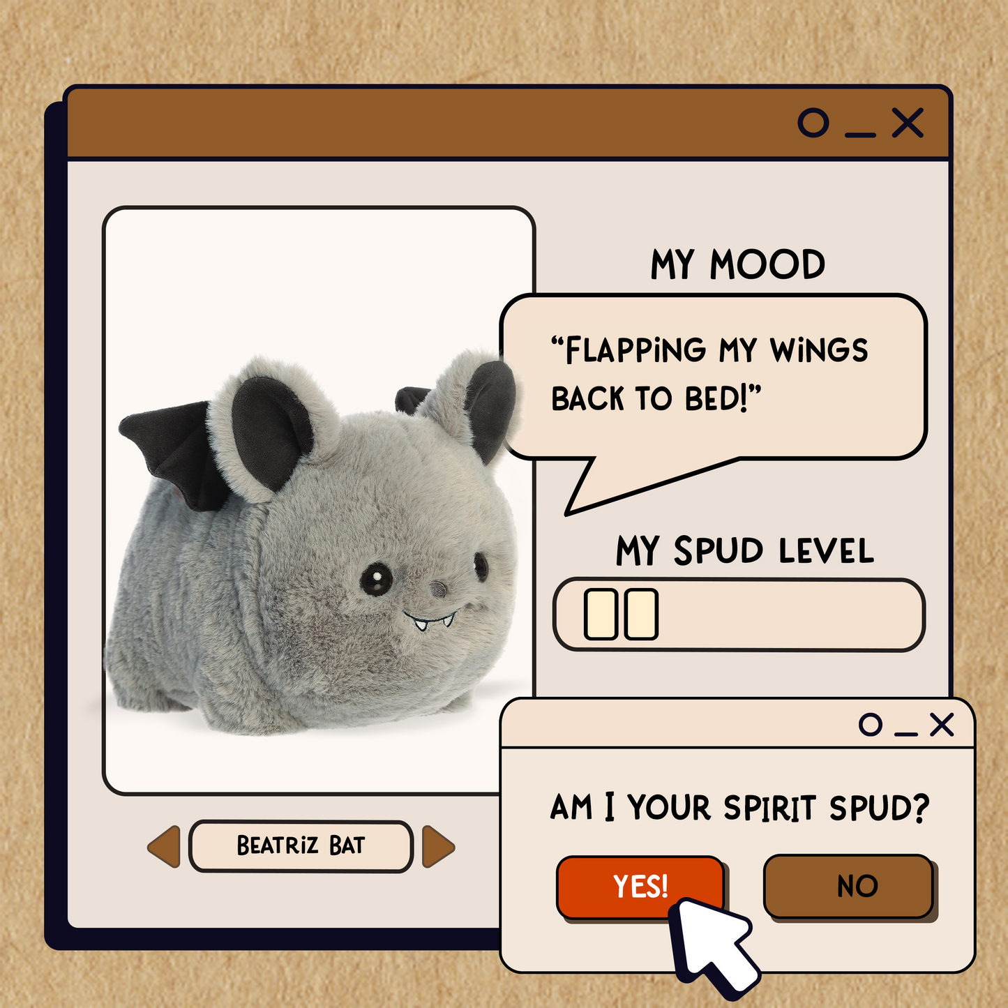 Spudsters Medium Plush - Beatriz Bat