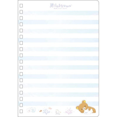Rilakkuma Notebook B6 met Ringband - Ocean Relax Mood - Blue