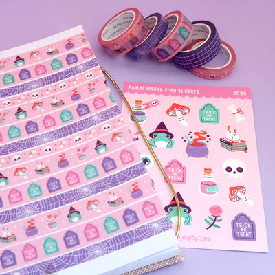 Washi Tape - Witchy Frog Pastel - Little Lefty Lou