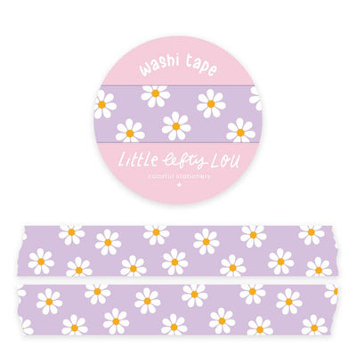 Washi Tape - Lila madeliefjes - Little Lefty Lou