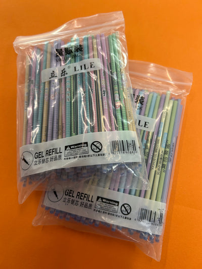 Kawaii Garage/Faulty Sale 🧡👑 1x zak met refills voor gelpennen (#96)