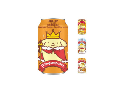 Sanrio Drink Pompompurin Japanese Sparkling Water - Ramune Flavour