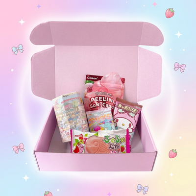 Japanese Pink Kawaii Snack Bundle 💖