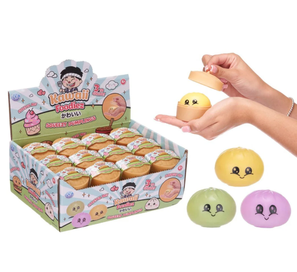 Kawaii Foodiez Mini Squeezy Bao Bun Dumpling - 1 mini Squishy Surprise Kleur