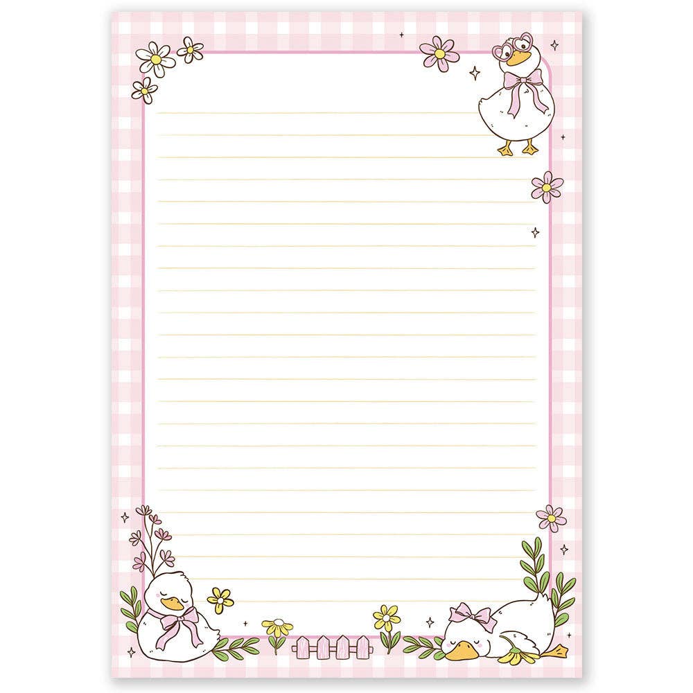 A5 Notepad - Duckies with Bows (dubbelzijdig)