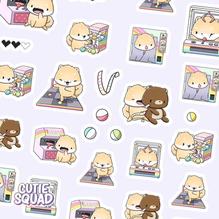 Stickervel - Arcade Shibas - CutieSquad