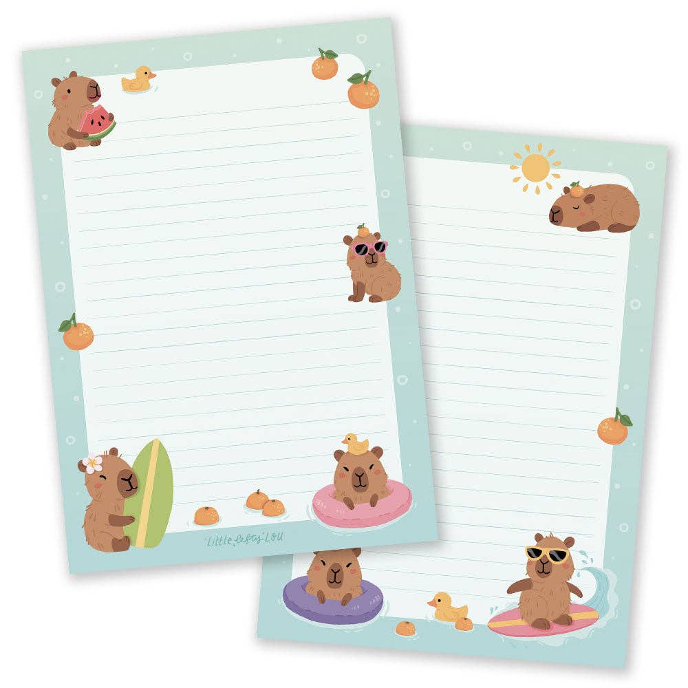 A5 Notepad - Capibara Beach Day (dubbelzijdig)