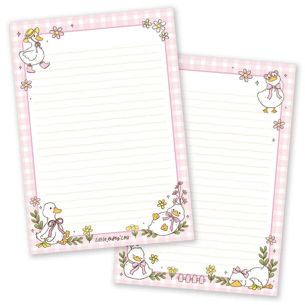 A5 Notepad - Duckies with Bows (dubbelzijdig)
