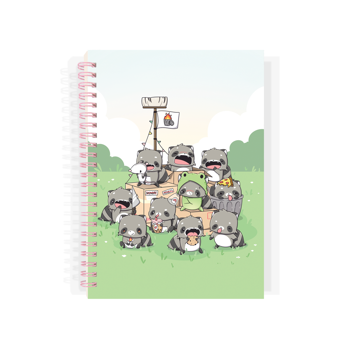 Stickerbook A5 - Raccoons - CutieSquad