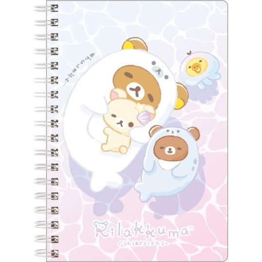 Rilakkuma Notebook B6 met Ringband - Ocean Relax Mood - Pink