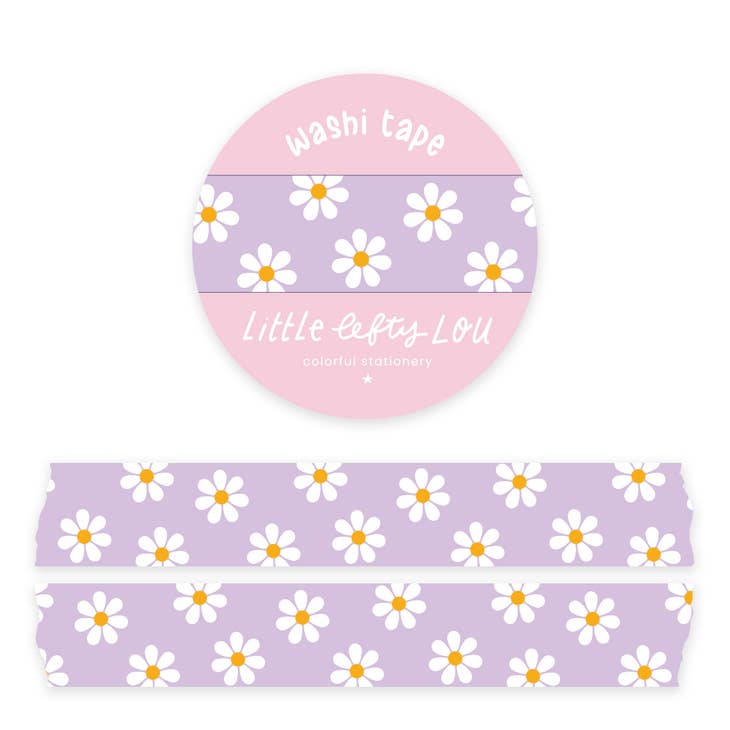 Washi Tape - Lila madeliefjes