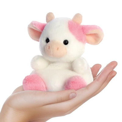 Belle Strawberry Cow Palm Pal Plush - 13 cm