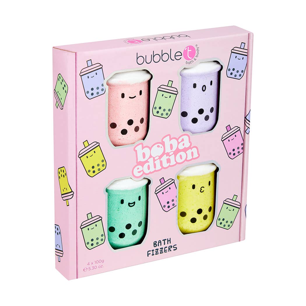 Bubble T Bath Bomb cadeauset - Boba Edition (4 x 100 g)