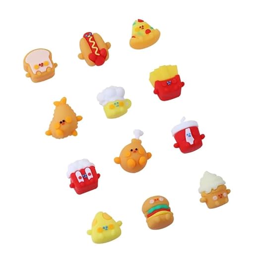 Kawaii Fast Food Mini Eraser Set - 12 gummetjes