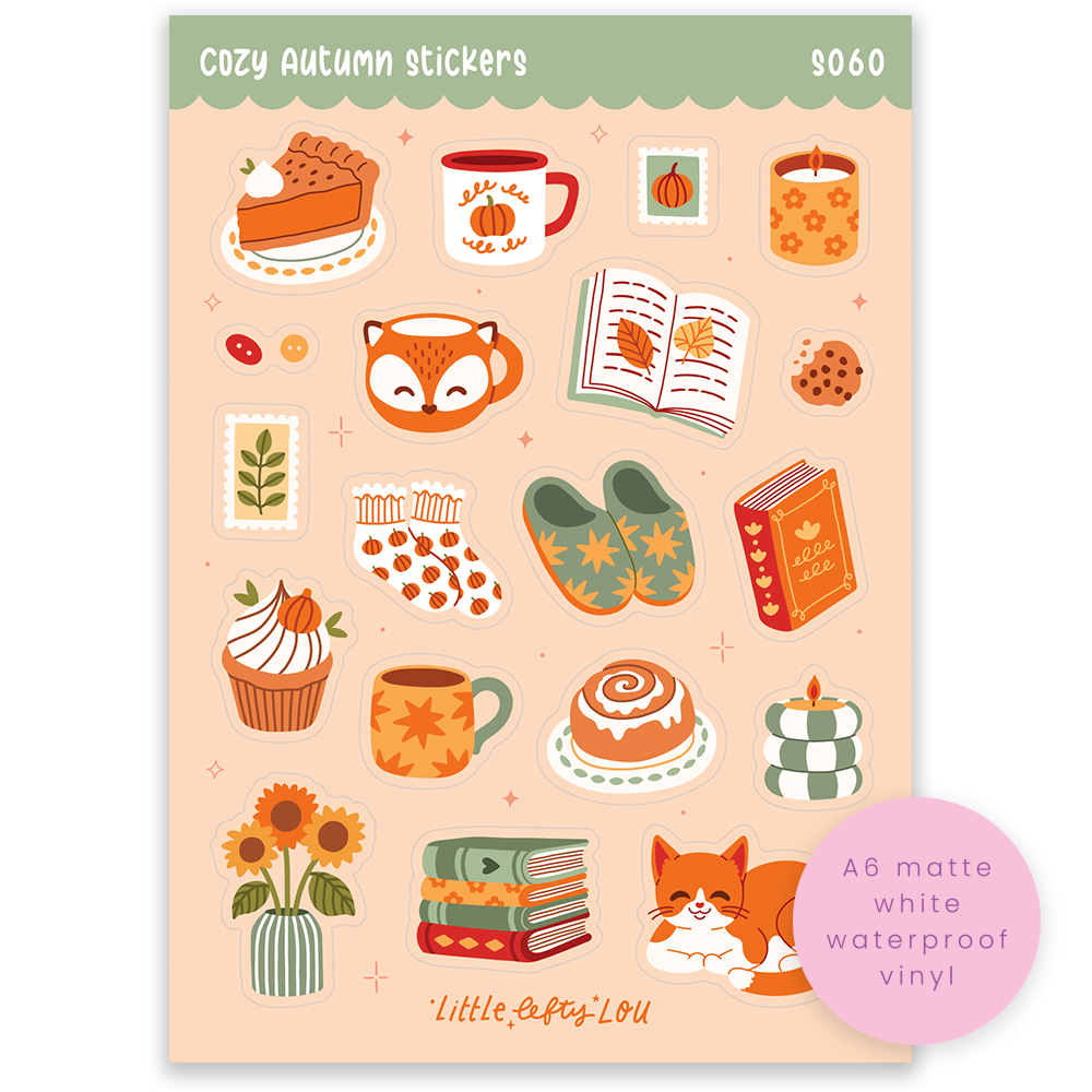 Stickervel A6 Cosy Fall - Little Lefty Lou