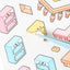BYO Kawaii Sticker World - Pink Scene Collection Book (18 vellen) - DIY Sticker Scene Set