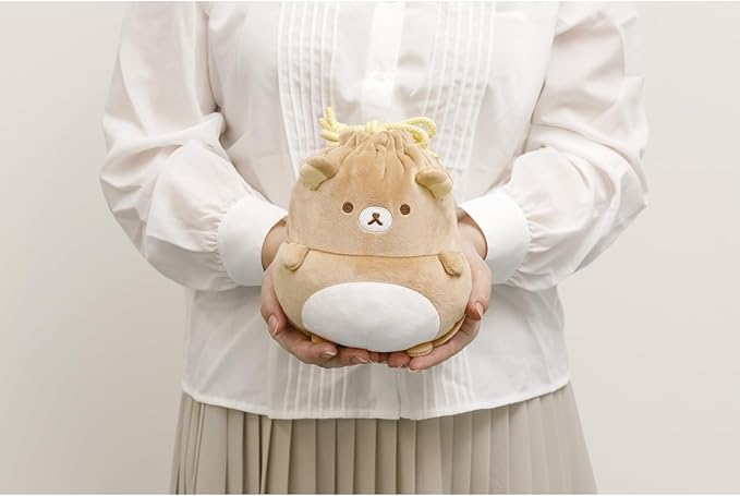 San-X Round Belly Drawstring Bag -  Rilakkuma