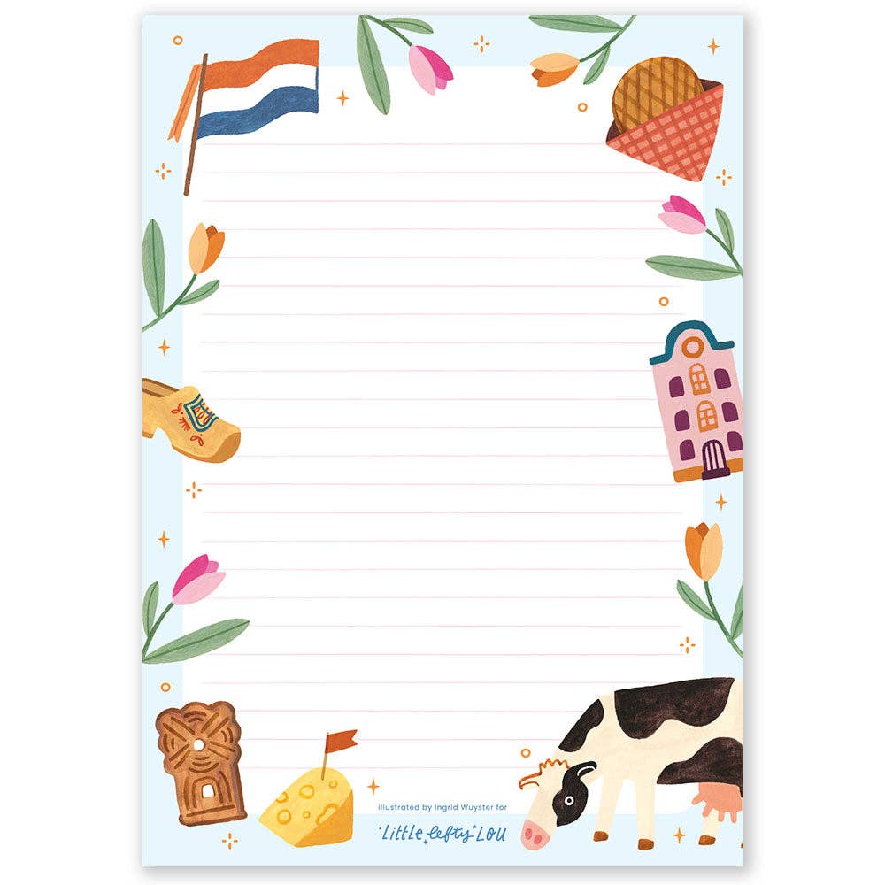 A5 Notepad - Dutch Highlights (dubbelzijdig) - Little Lefty Lou
