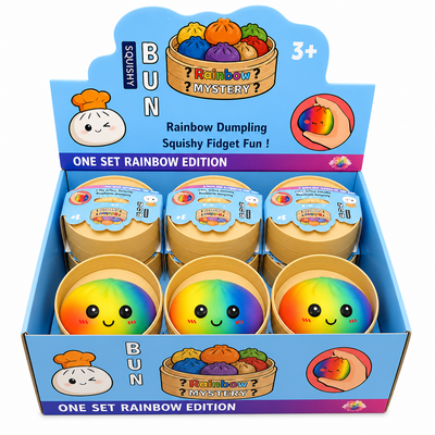 Gradient Rainbow Squishy Dumpling - 1x Squeezy