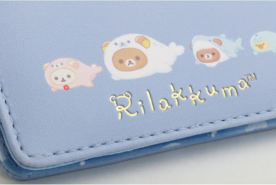 Rilakkuma Pass Case with Strap - Ocean Relax Mood