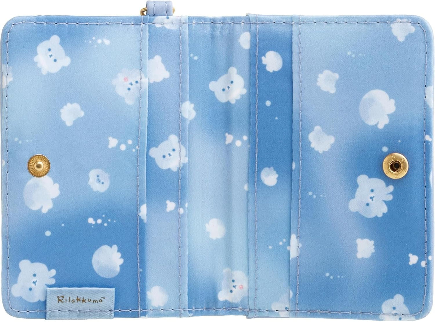Rilakkuma Pass Case with Strap - Ocean Relax Mood