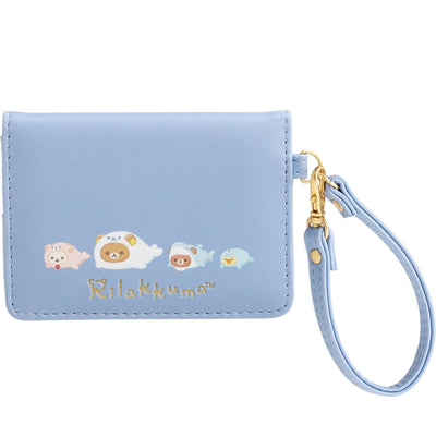 Rilakkuma Pass Case with Strap - Ocean Relax Mood