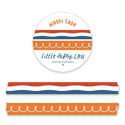 Set van 2 smalle washi tapes - Nederlandse vlag koningsdag