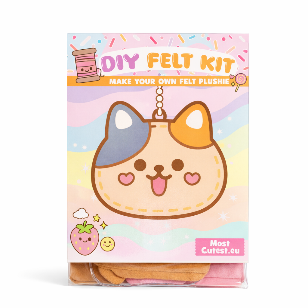 DIY Felt Kit - Make Your Own Kawaii Cat Plushie
