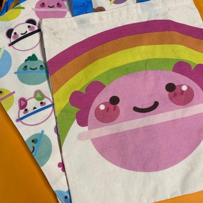 Kawaii Garage/Faulty Sale 🧡👑 FAULTY katoenen shopper tweezijdig 1 pcs (#67)