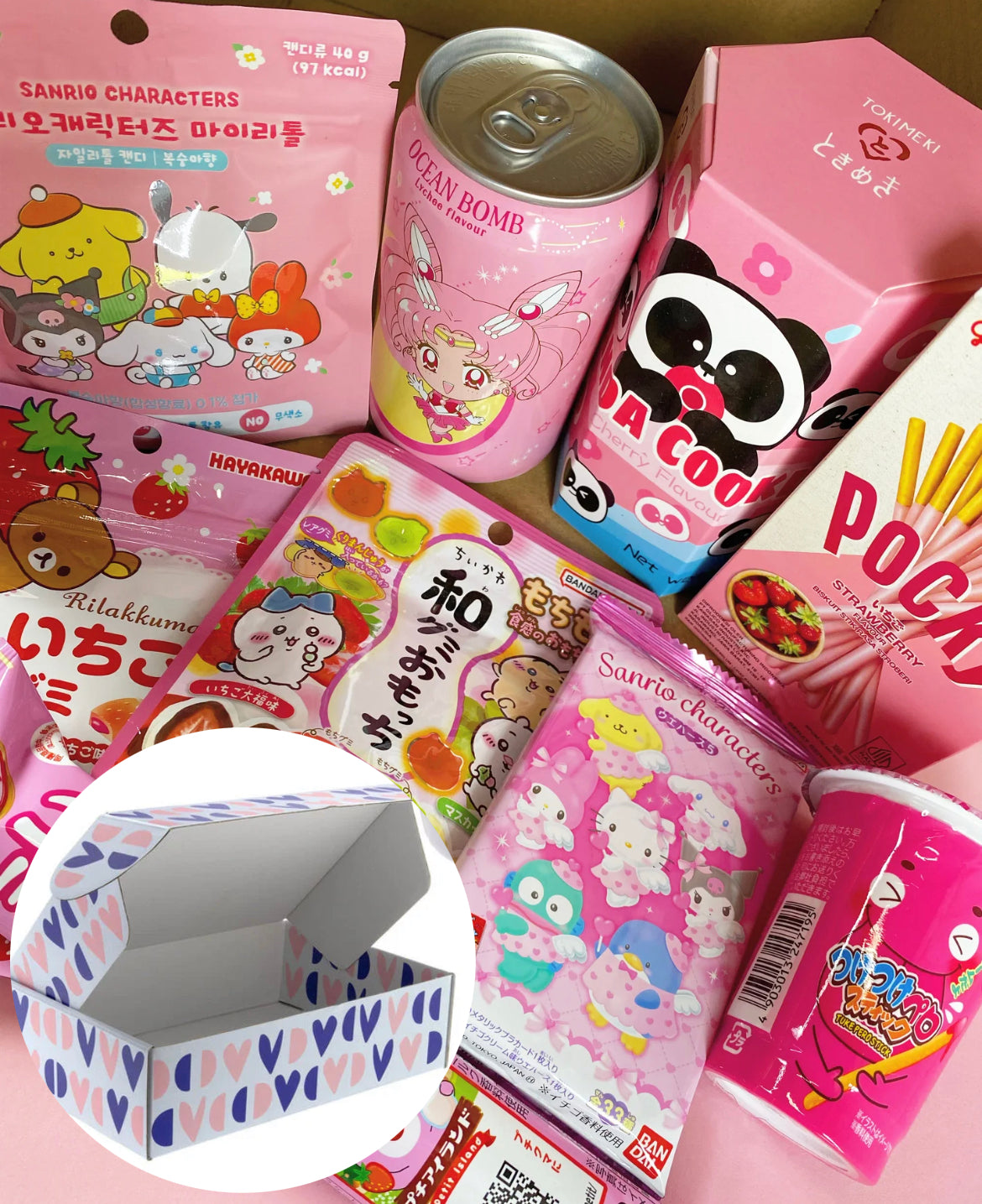 Japanese Pink Kawaii Snack Bundle 💖 - 9 items