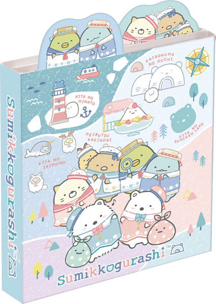 Uitklapbaar Memoblok Klein - Sumikko Gurashi Shirokuma´s Hometown Theme - Blue