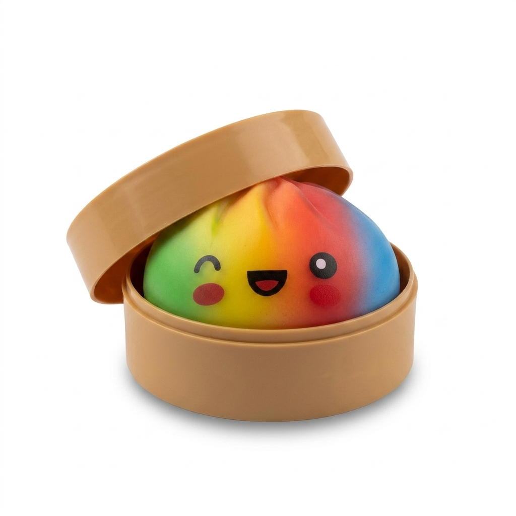 Rainbow Squishy Dumpling - 1x Squeezy