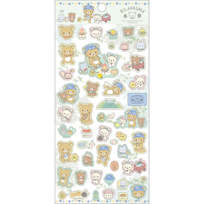 Stickervel - Rilakkuma Komorebi Camp - Green