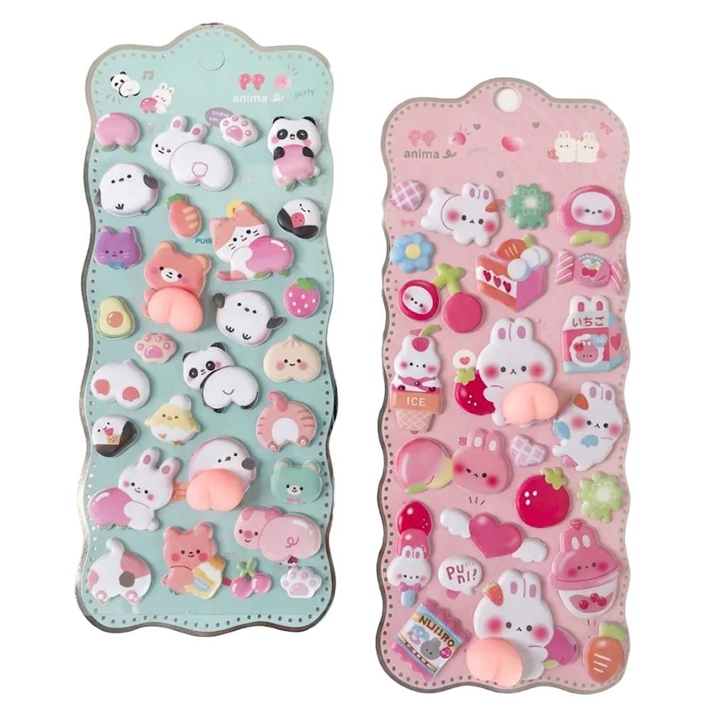 Squishy Bums Kawaii Stickervel - Kies je kleur