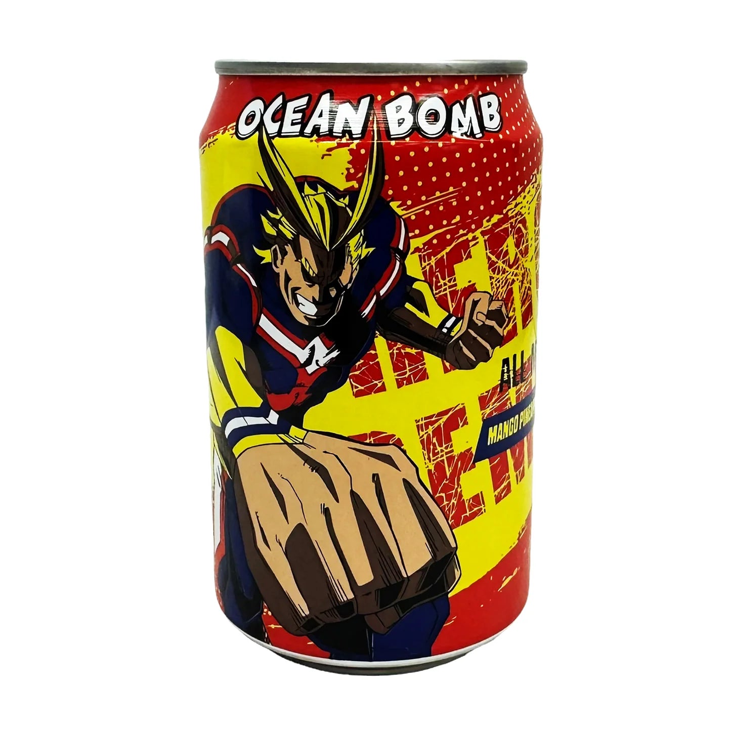 Ocean Bomb My Hero Academia Sparkling Water - Mango Pineapple Flavour