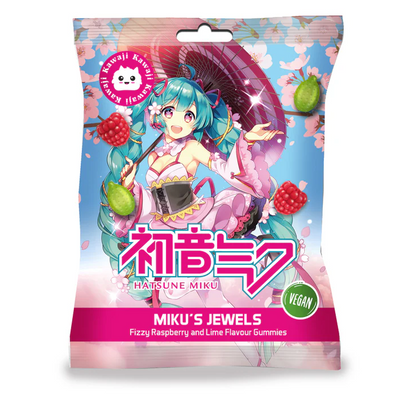 Hatsune Miku Vegan Gummies - Jewels Raspberry and Lime