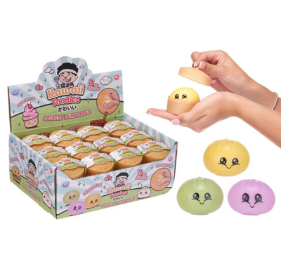 Kawaii Foodiez Mini Squeezy Bao Bun Dumpling - 1 mini Squishy Surprise Kleur