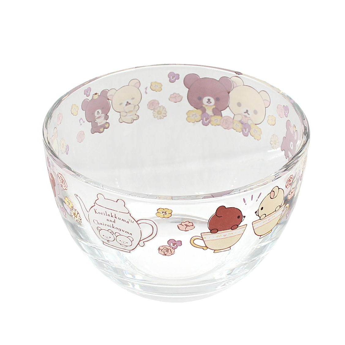San-X Rilakkuma Flower Tea Time - Small Glass Bowl - Kies je design