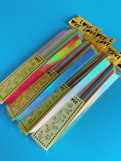 Lucky Star Papier Breed Glimmend - Holografisch