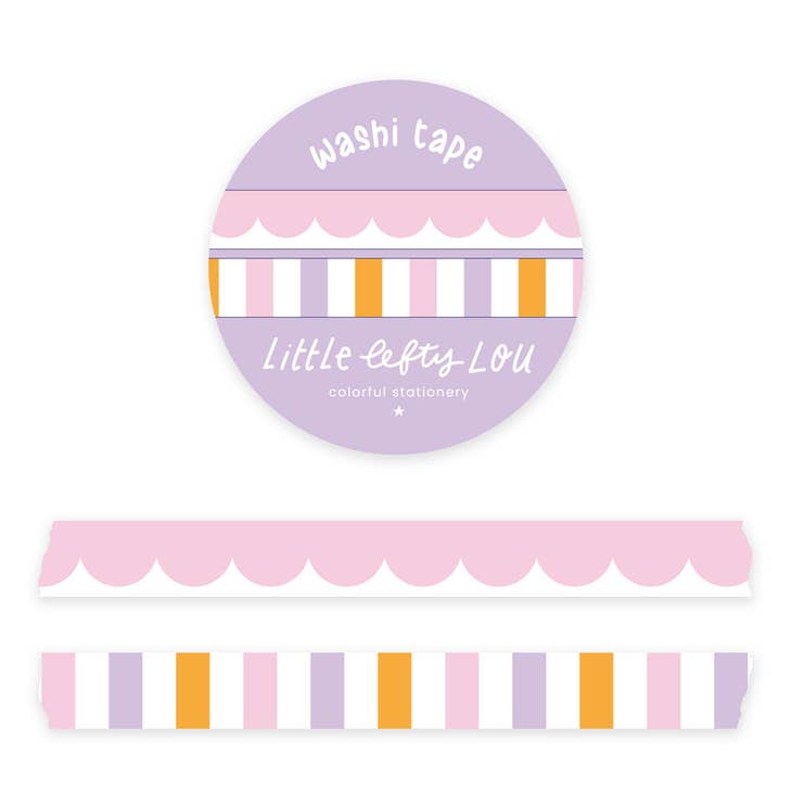 Set van 2 smalle washi tapes - Bows & Stripes