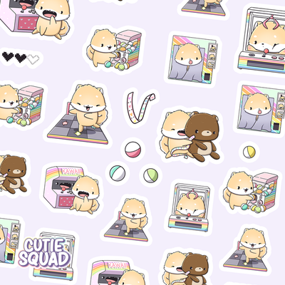 Stickervel - Arcade Shibas - CutieSquad