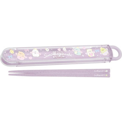 Sumikkogurashi Chopsticks Set in bewaarbakje - Paars