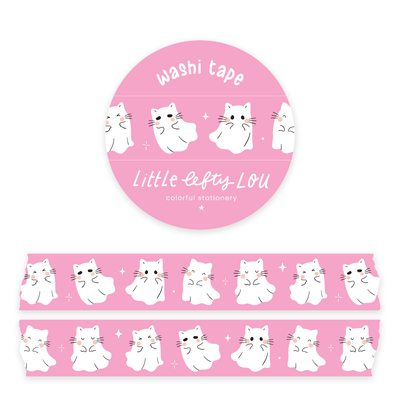 Washi Tape - Pink Ghost Cats