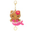 Sanrio Plush Key Holder Keychain - Hello Kitty Glitter Mermaid - Pink
