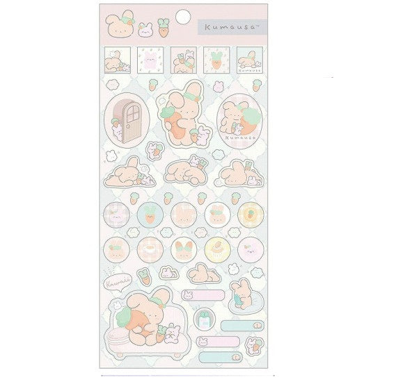 Stickervel - San-X Kamausa - Carrot Pink