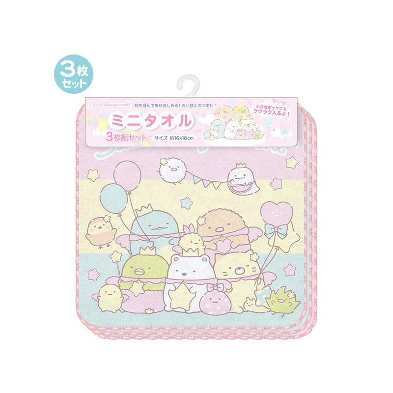 Set van 3 Mini Handdoekjes Sumikko Gurashi - Squeeze