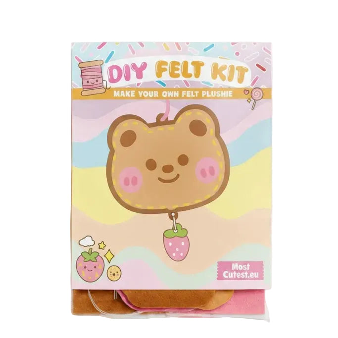 DIY Felt Kit - Make Your Own Kawaii Bear Plushie
