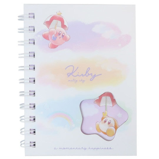 Notebook with Ring Binder - Kirby & Waddle Dee - Rainbow