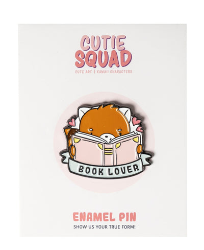 Cutiesquad Enamel Pin - Red Panda Book Lover