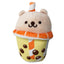 Kawaii Boba Bear Plush Keychain - Yellow